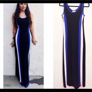 Calvin Klein maxi stripe dress size Large